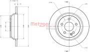 6110829 Brzdový kotouč METZGER