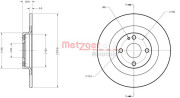 6110833 METZGER brzdový kotúč 6110833 METZGER