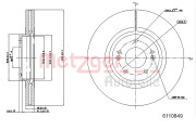 6110849 Brzdový kotouč COATED METZGER