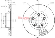 6110853 METZGER brzdový kotúč 6110853 METZGER