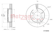 6110859 Brzdový kotouč COATED METZGER