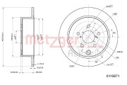 6110871 Brzdový kotouč METZGER