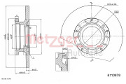 6110878 Brzdový kotouč COATED METZGER