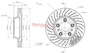 6110881 Brzdový kotouč COATED METZGER