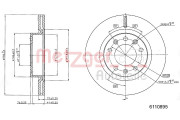 6110895 Brzdový kotouč COATED METZGER