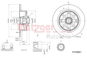 6110941 Brzdový kotouč METZGER