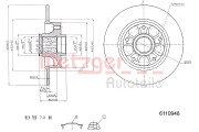 6110948 Brzdový kotouč COATED METZGER