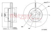 6110990 Brzdový kotouč GREENPARTS METZGER