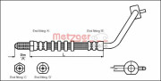 4114676 METZGER brzdová hadica 4114676 METZGER