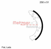 MG 351 METZGER sada brzdových čeľustí MG 351 METZGER