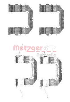 109-1722 METZGER sada príslużenstva oblożenia kotúčovej brzdy 109-1722 METZGER