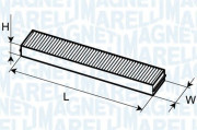 350203062150 Filtr, vzduch v interiéru MAGNETI MARELLI