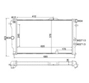 359000300580 Chladič, chlazení motoru MAGNETI MARELLI