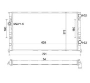 359000300740 Chladič, chlazení motoru MAGNETI MARELLI