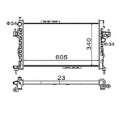 359000300840 Chladič, chlazení motoru MAGNETI MARELLI