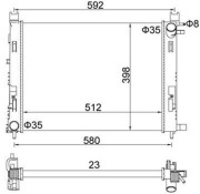 359000301210 Chladič, chlazení motoru MAGNETI MARELLI
