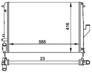 359000301450 Chladič, chlazení motoru MAGNETI MARELLI