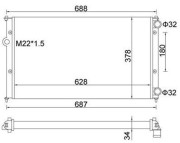 359000301720 Chladič, chlazení motoru MAGNETI MARELLI