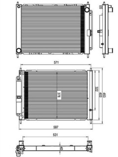 359000310030 Chladič, chlazení motoru MAGNETI MARELLI