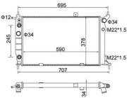 359000391360 Chladič, chlazení motoru MAGNETI MARELLI