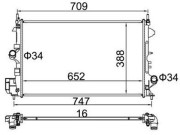 359000391950 Chladič, chlazení motoru MAGNETI MARELLI