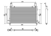 359003220360 MAGNETI MARELLI kondenzátor klimatizácie 359003220360 MAGNETI MARELLI