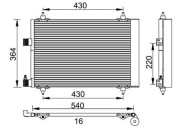 359003220430 Kondenzátor, klimatizace MAGNETI MARELLI