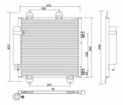 359003220460 Kondenzátor, klimatizace MAGNETI MARELLI