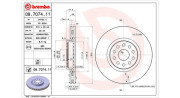 360406010701 Brzdový kotouč MAGNETI MARELLI