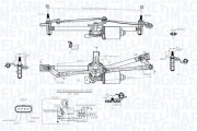 064351768010 Mechanizmus tyčoví stěračů MAGNETI MARELLI