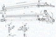 085570738010 Mechanizmus tyčoví stěračů MAGNETI MARELLI