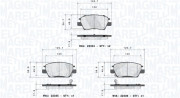 363700410073 Sada brzdových destiček, kotoučová brzda MAGNETI MARELLI