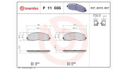 363700411035 Sada brzdových destiček, kotoučová brzda MAGNETI MARELLI