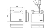 363700423012 Sada brzdových destiček, kotoučová brzda MAGNETI MARELLI