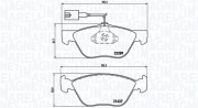 363700423077 Sada brzdových destiček, kotoučová brzda MAGNETI MARELLI