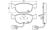 363700424035 Sada brzdových destiček, kotoučová brzda MAGNETI MARELLI