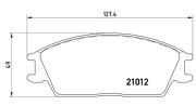 363700430001 Sada brzdových destiček, kotoučová brzda MAGNETI MARELLI