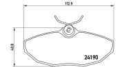 363700436015 Sada brzdových destiček, kotoučová brzda MAGNETI MARELLI