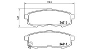 363700449042 Sada brzdových destiček, kotoučová brzda MAGNETI MARELLI