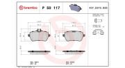 363700450117 Sada brzdových destiček, kotoučová brzda MAGNETI MARELLI