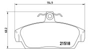 363700452015 Sada brzdových destiček, kotoučová brzda MAGNETI MARELLI