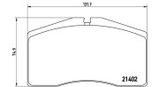 363700465006 Sada brzdových destiček, kotoučová brzda MAGNETI MARELLI