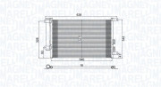 350203733000 Kondenzátor, klimatizace MAGNETI MARELLI