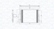 350203809000 Kondenzátor, klimatizace MAGNETI MARELLI