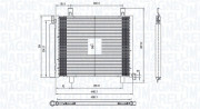 350203836000 Kondenzátor, klimatizace MAGNETI MARELLI