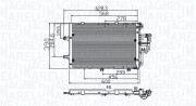 350203891000 Kondenzátor, klimatizace MAGNETI MARELLI