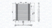 350203907000 Kondenzátor, klimatizace MAGNETI MARELLI