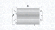 350203931000 Kondenzátor, klimatizace MAGNETI MARELLI