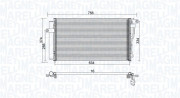 350203953000 Kondenzátor, klimatizace MAGNETI MARELLI