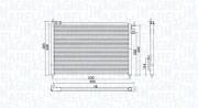 350203971000 Kondenzátor, klimatizace MAGNETI MARELLI